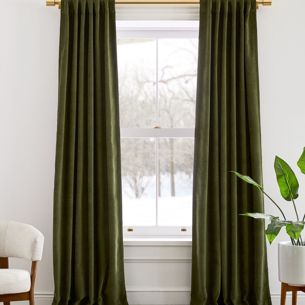 West Elm Worn Velvet Blackout Curtain Panel*NIB